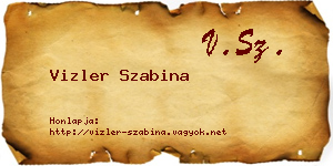 Vizler Szabina névjegykártya