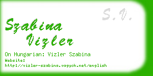 szabina vizler business card